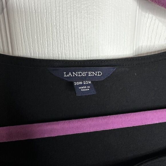 Lands' End Women's Black Short Sleeve Ponte Sheath Dress Size Career 20w 22w 1x - Picture 2 of 6